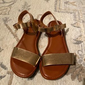 Cognac and Gold Sandal